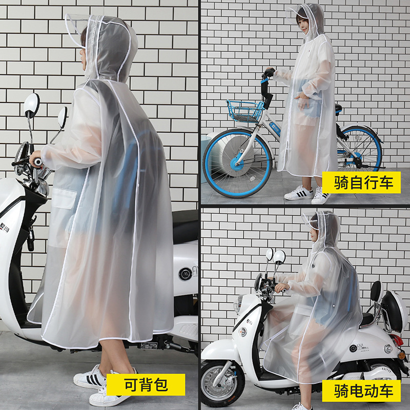 Picture of EVA Raincoat Transparent Adult Raincoat Poncho Tourist Mountaineering Multifunctional Hiking Raincoat Cycling one-part Raincoat