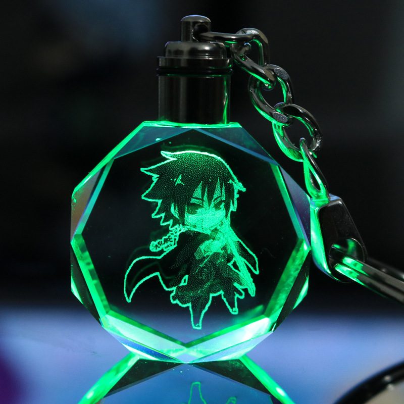 Picture of Naruto Peripheral Pendant Naruto Kakashi Sasuke I Ailuo Animation Luminous Crystal Keychain Wholesale