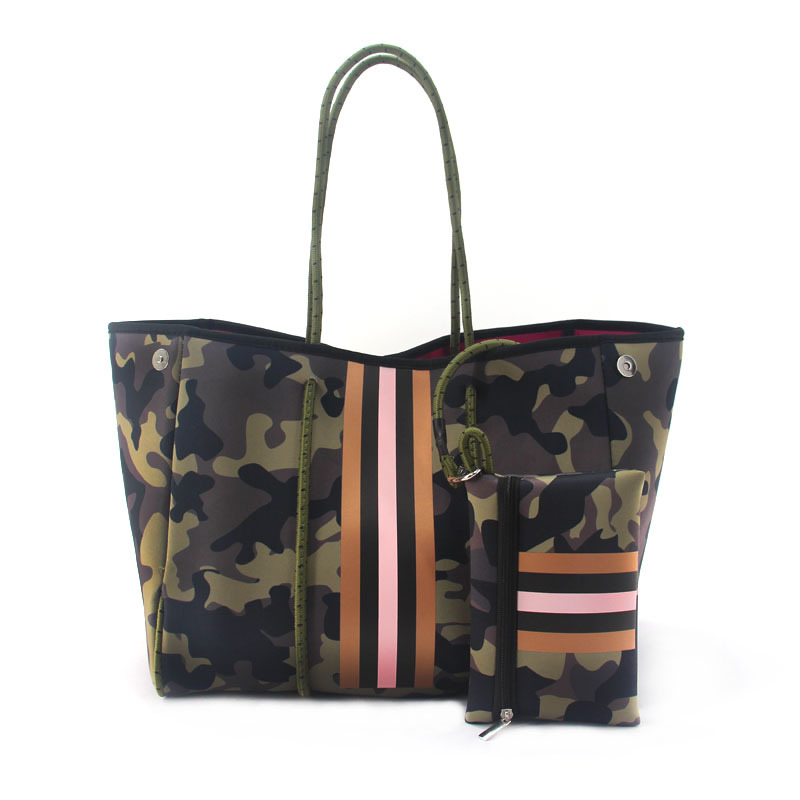 Picture of Diving Material Perforated Beach Bag European and American Fashion Portable Shoulder Strap Mother Bag Outdoor Casual Bag Portable Women's Bag for Women
