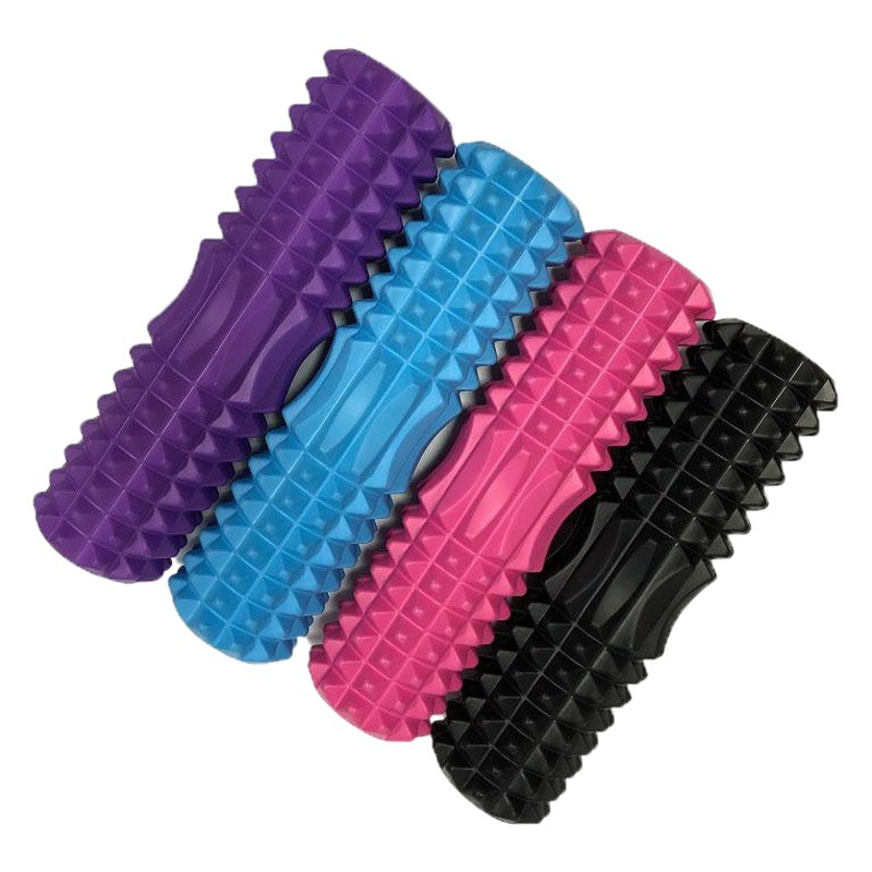 Manufacturer Sells 45cm Crescent Yoga Column Hollow Eva Wolf Tooth Fascia Muscle Relaxation Massage Roller for Stretching