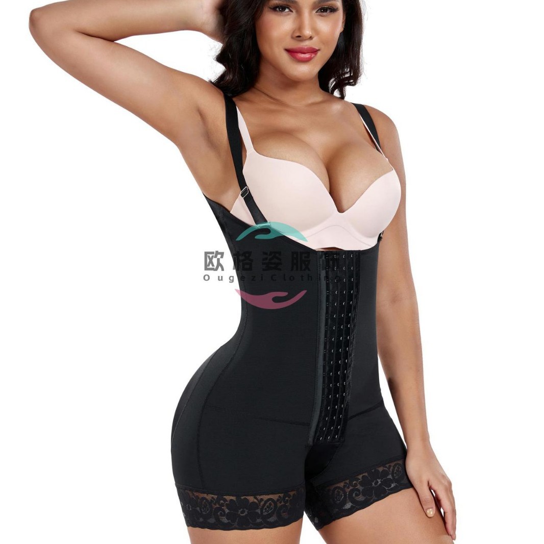 Cross-border Body Clothing High-elastic Bundle Slim-fit Belly-tuckin' Waist-lifting Hip-lifting Bodysuit Slimming Open-gear Fat Burning Postpartum Bundle