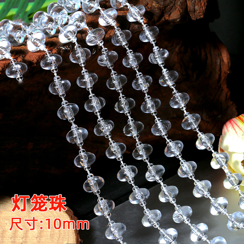 Picture of Acrylic Imitation Crystal Bead Curtain Living Room Decorative Transparent Line Curtain Bead Chain Ceiling Window Curtain Wedding Decoration