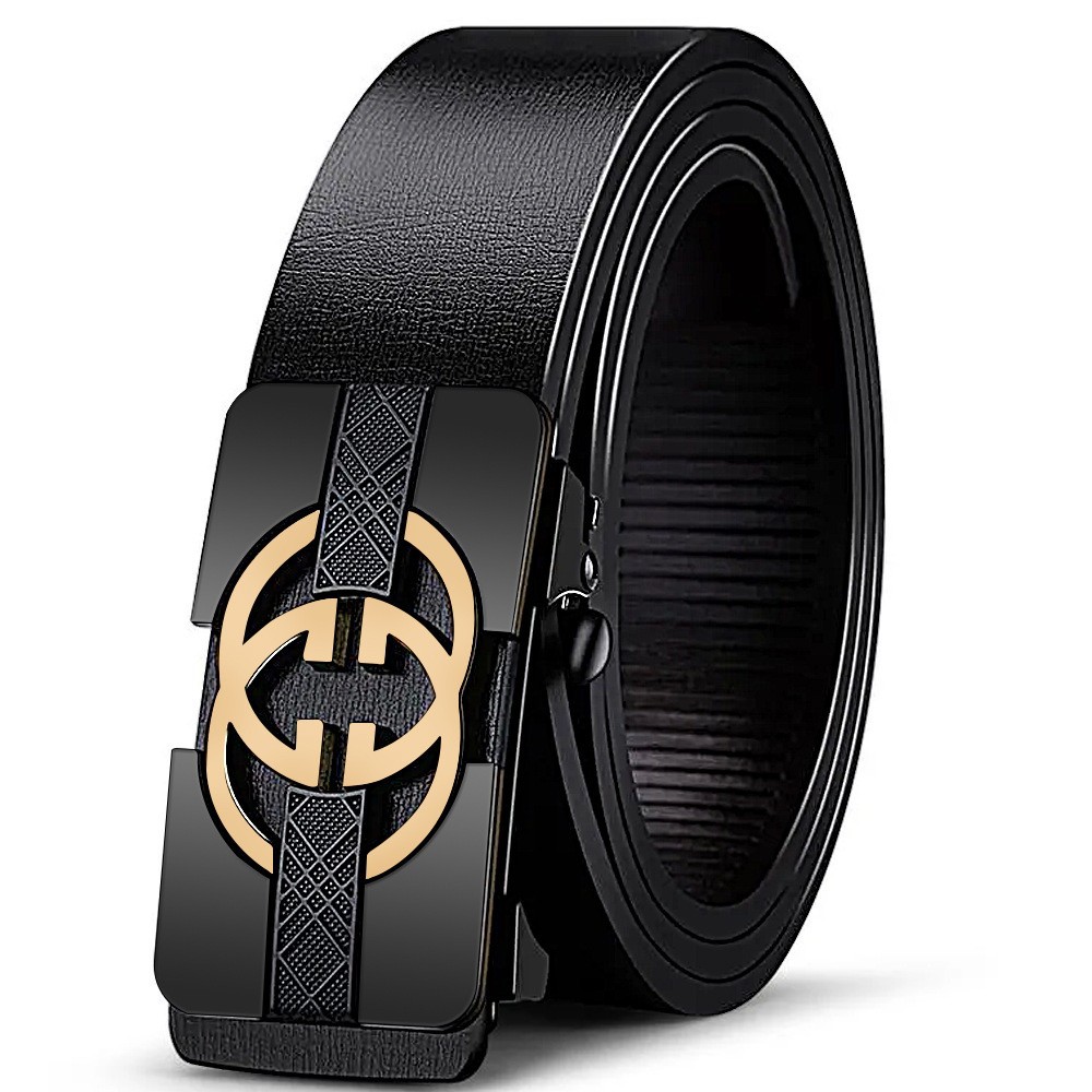 [Cross Border Exclusive] Men's Belt Automatic Buckle Double C Belt Young and Middle-aged All-match Casual All-match Belt