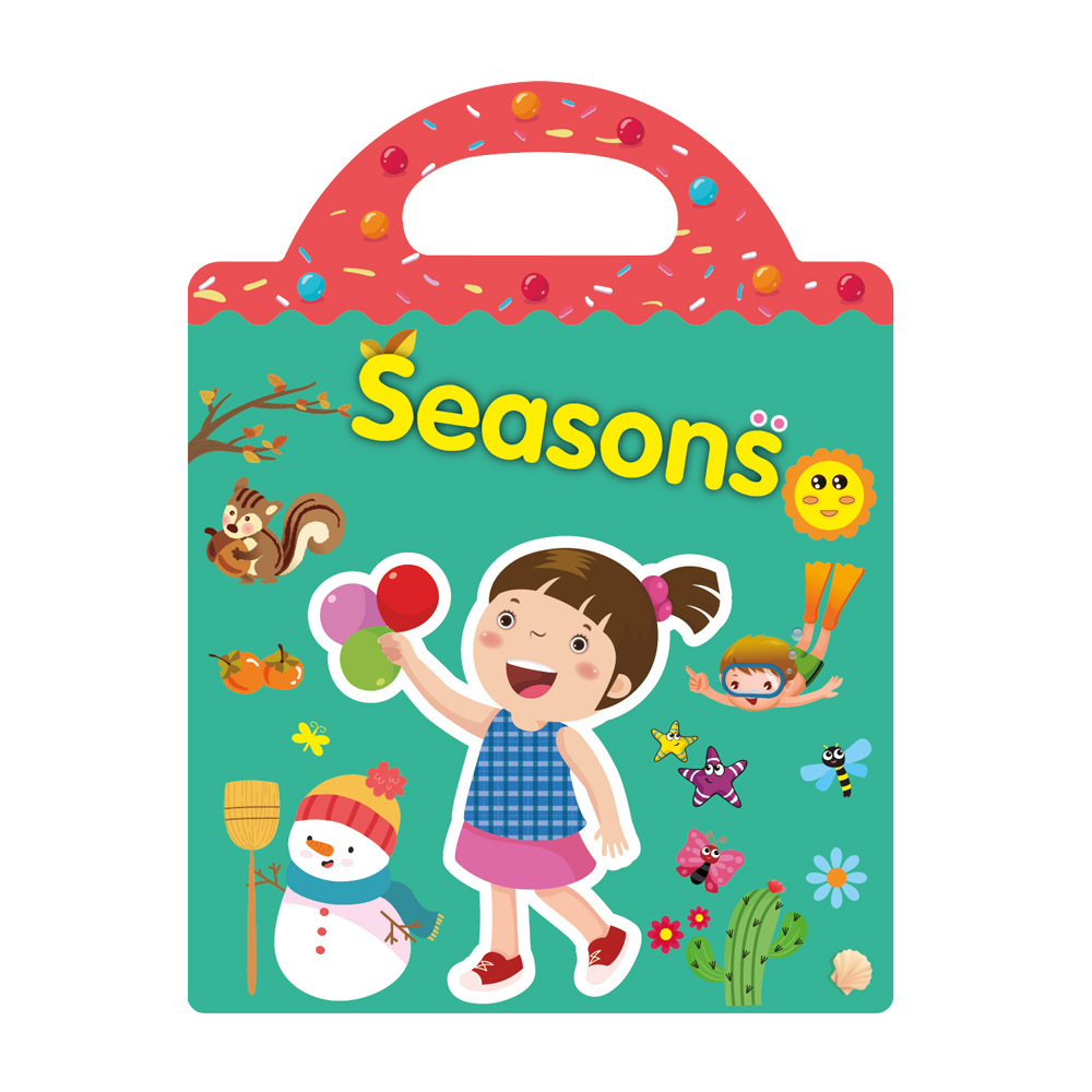 Picture of Cross-border DIY fun children's scene sticker book early education concentration training can be moved repeatedly paste quiet book