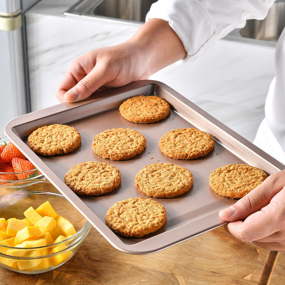 Picture of Rectangular Thickened Non-Stick Baking Pan for Oven Non-Stick Baking Cake Curly Cookie Mold Bread Baking Pan