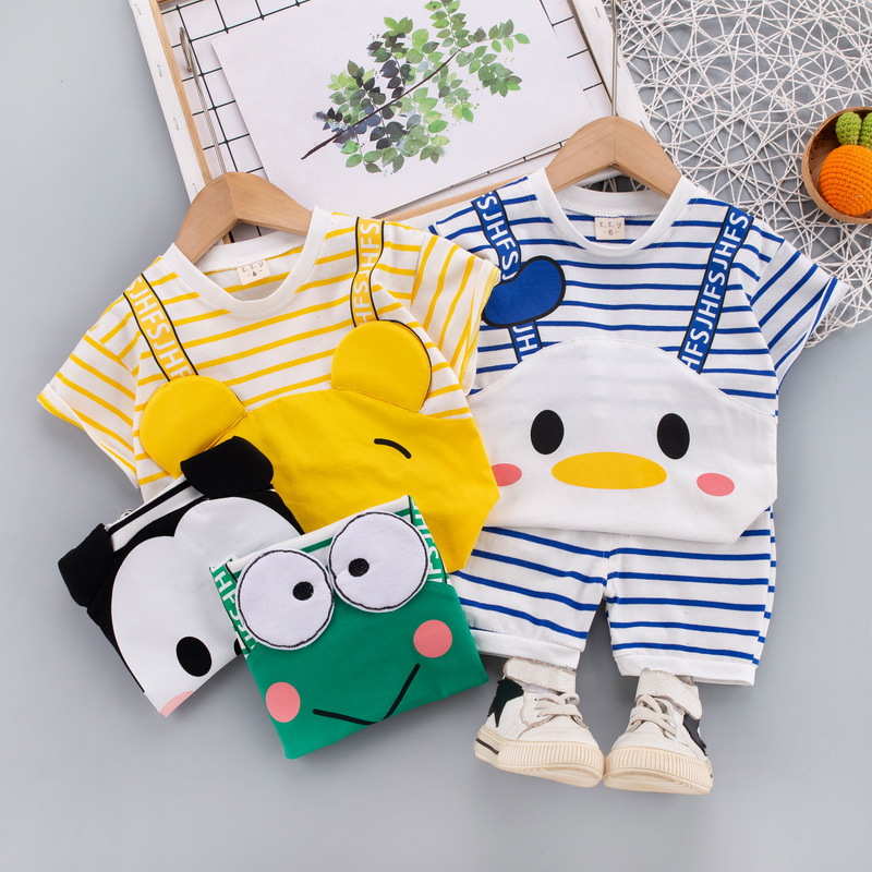 Korean style children's clothing summer new children's clothing boys' baby infant suit T-shirt short sleeve two-piece Korean style cross-border