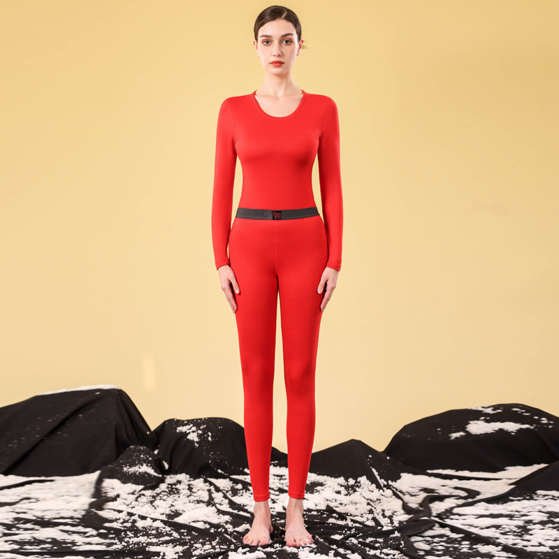 Picture of Ab Face Velvet Thermal Intimates for Men 2025 Autumn and Winter Constant Temperature Heating Thickeneded Silk Wool Autumn Clothes and Long Trousers Set for Women