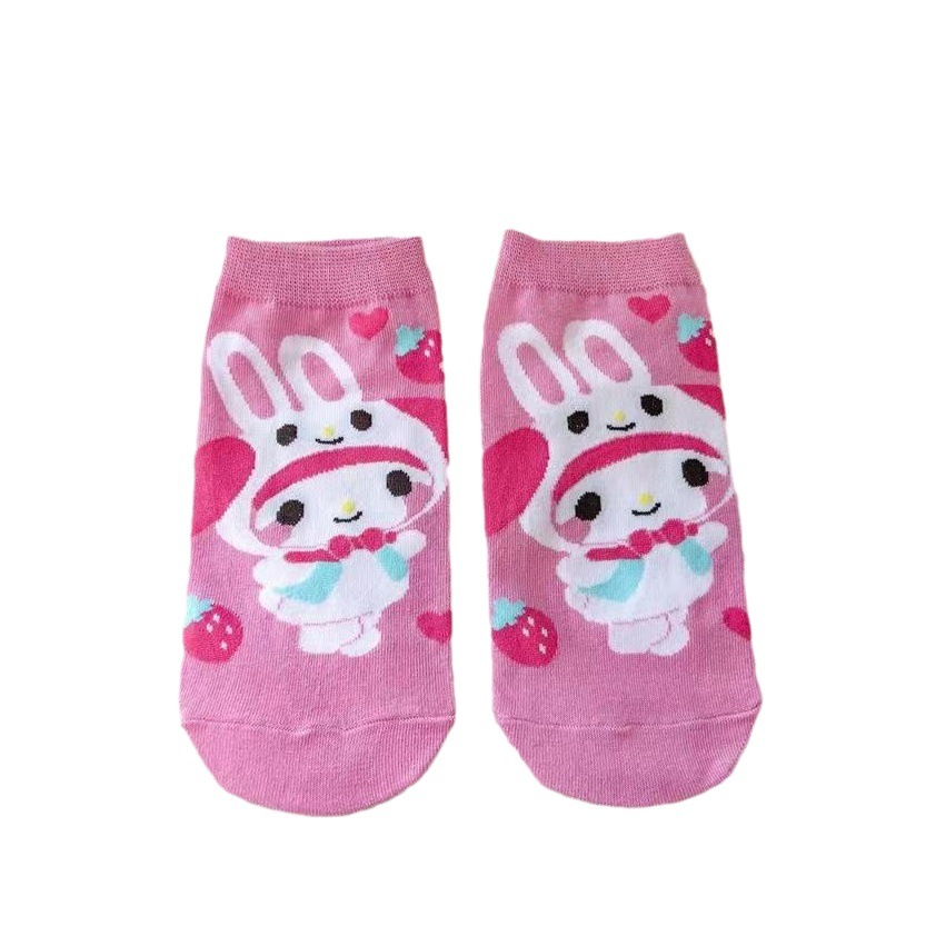 Japanese new cartoon socks women's bunny cute socks Korean style 200N women's ankle socks cotton socks cross-border supply