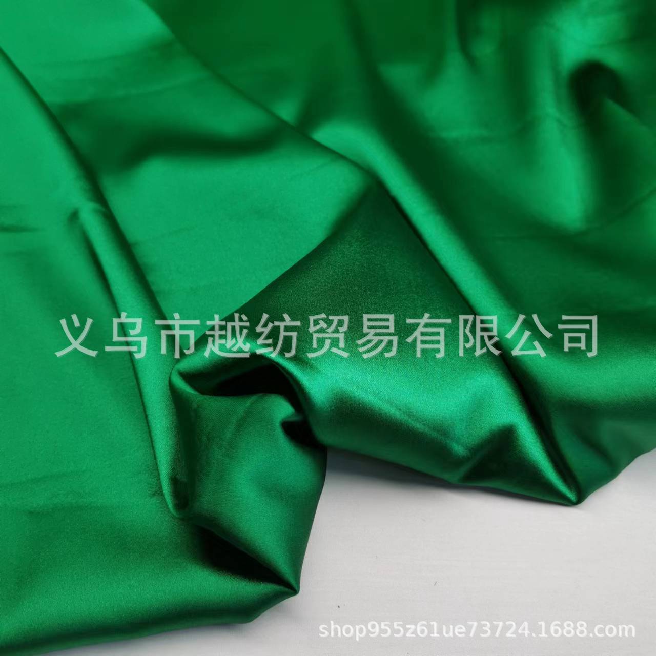 19 M M 100% silk elastic satin emerald high-grade fashion cheongsam fabric