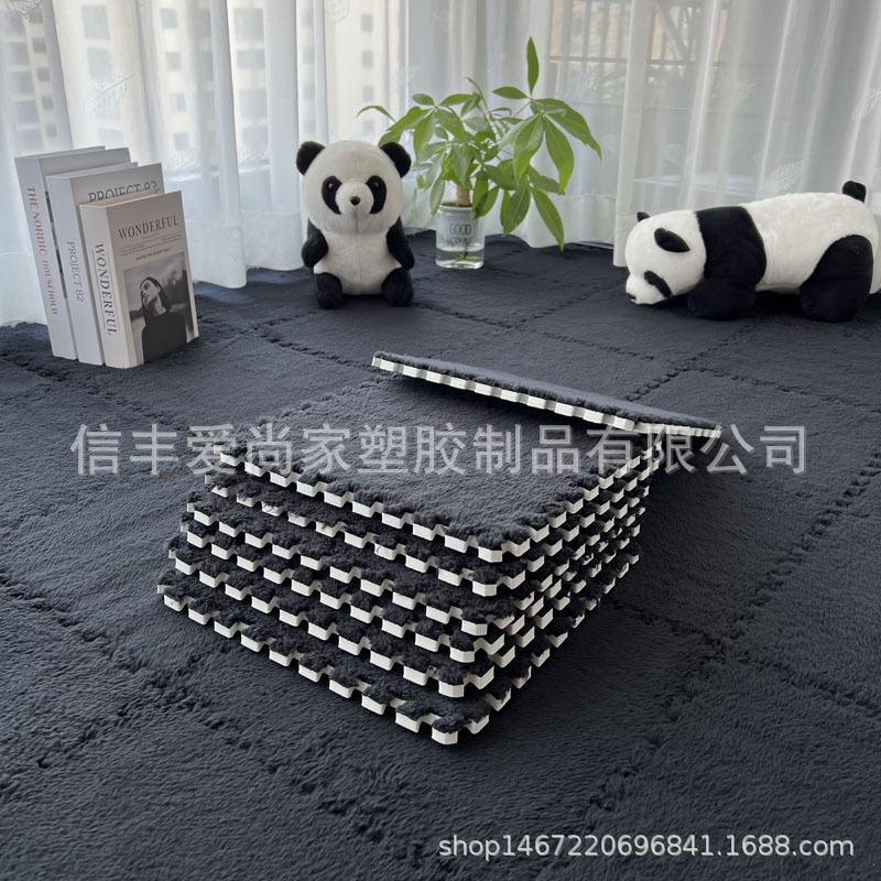 Picture of Bedside carpet bedroom full-bed room plush stitching foam floor mat cut tatami mat stain-resistant household