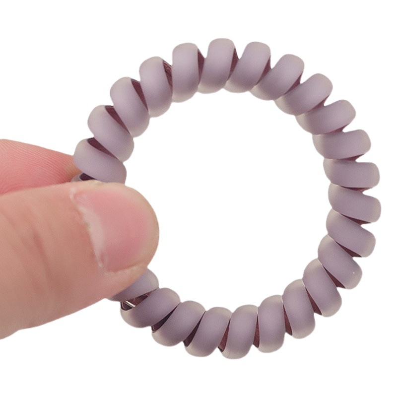 New Morandi Hair Ring Translucent Frosted Telephone Line Large Bracelet Hair Accessories High Elastic Matte Simple Hair Rope