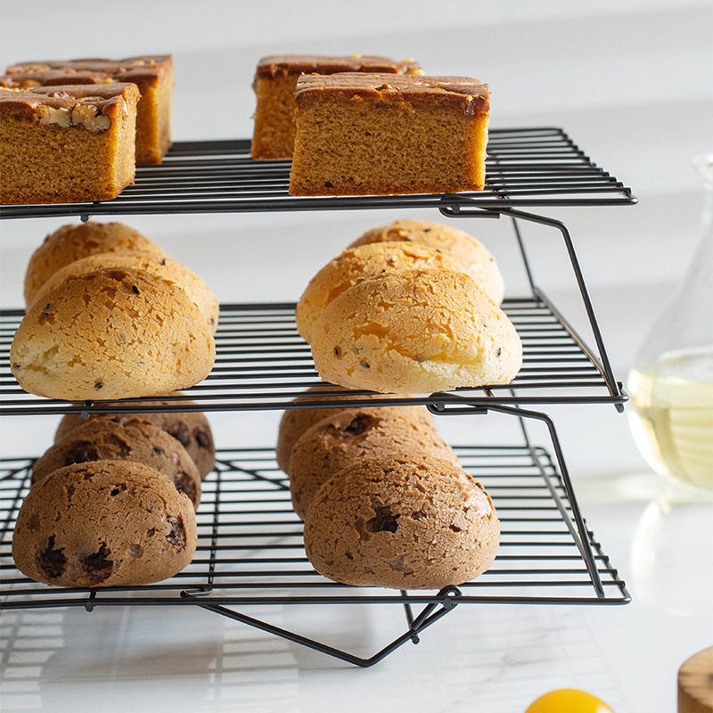 Picture of Cross-border three-layer cake cooling rack kitchen baking bread biscuits cold drying rack non-stick coating pastry cold net