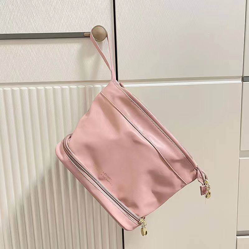 Picture of Internet celebrity cloud cosmetic bag double-layer Women's Travel portable portable travel ins cloud wash makeup storage bag