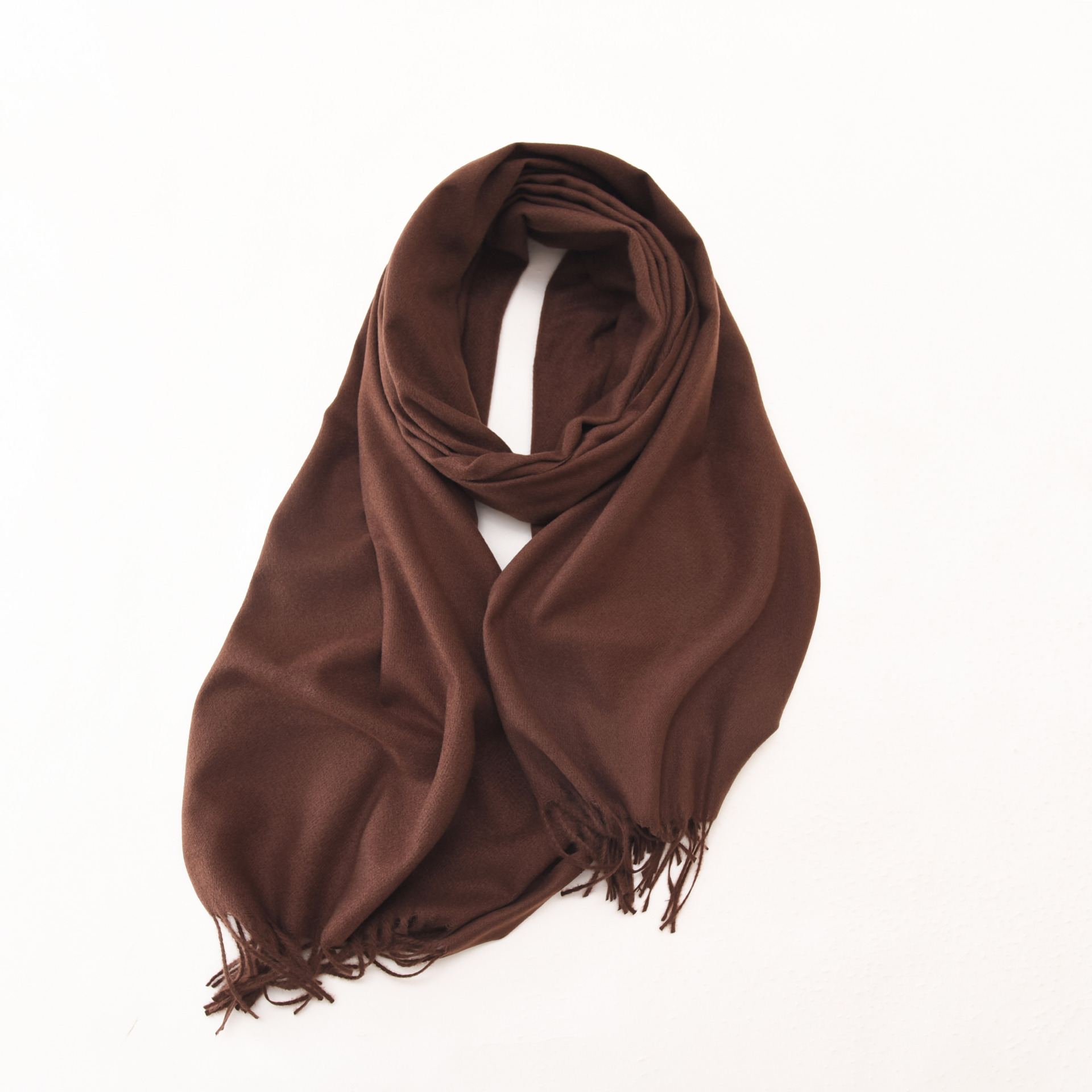 Picture of 2025 Red Scarf Women's Winter Cashmere Solid Color Scarf Shawl High-grade Warm Korean Style Tassel Scarf Men's All-match Scarf
