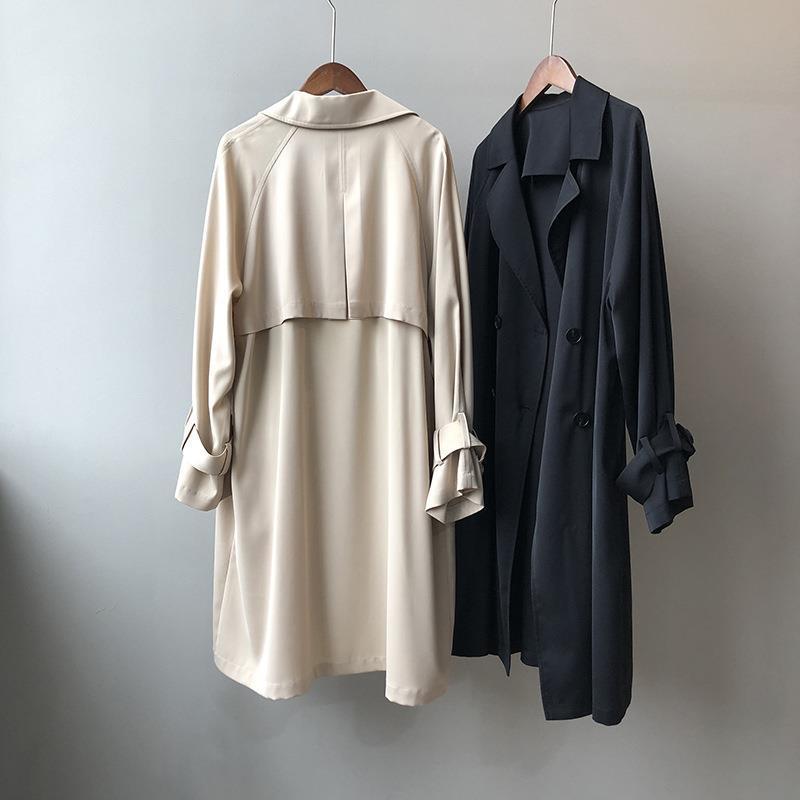Picture of Trench coat Women's Mid-length small 2022 Spring and Autumn New French temperament plus size British style drape thin coat