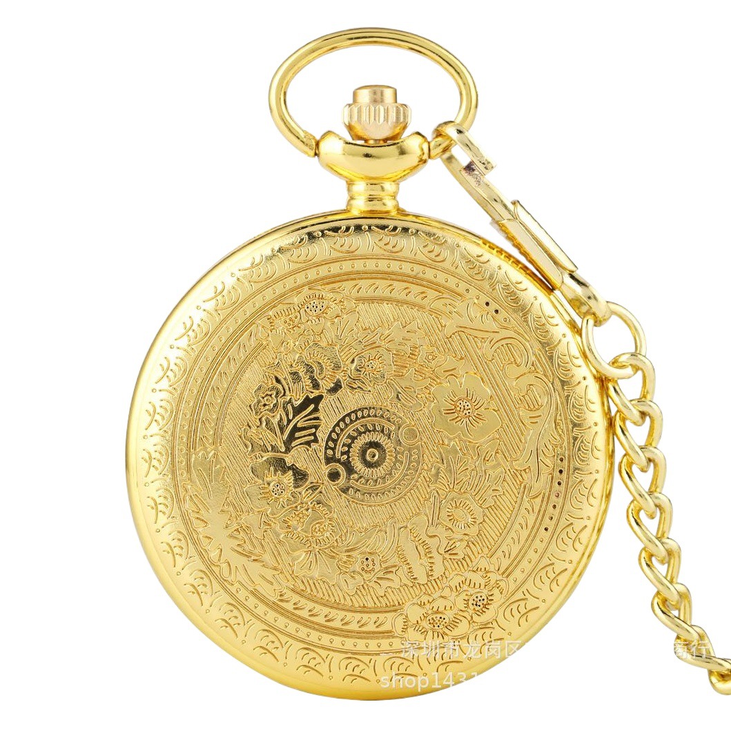 Foreign Trade Hot Selling Engraved Glue To,My Grandson Roman Literal Retro Quartz Pocket Watch Factory Direct Sale