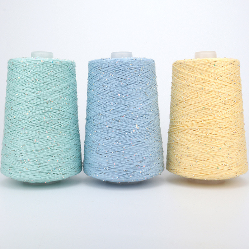 Cross-border hot new spring and summer thread lace thread cotton crochet stick thread hand-woven rice beads sequin thread 1kg
