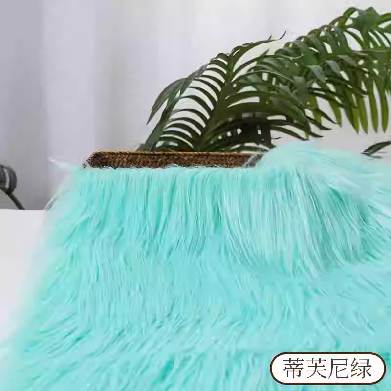 Picture of Falling Wool Plush Fabric 9cm Beast Dress Beast Hair Long Hair Roll Bundle Fried Hair Long Hair Hand-made Cotton Doll DIY