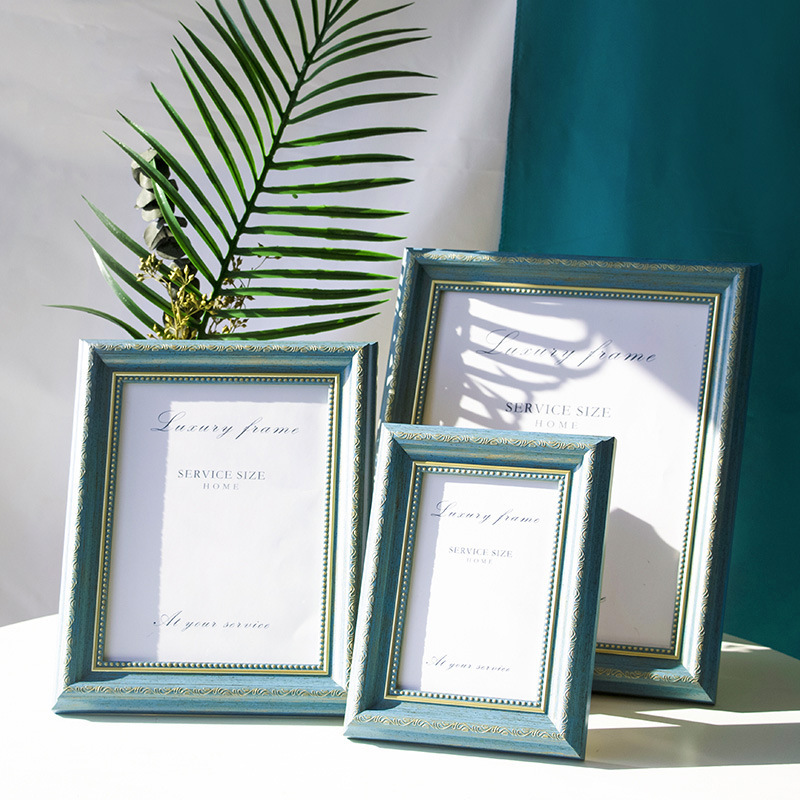 Photo Frame decoration American retro wall-mounted 7-inch 6 10 12-inch A4 children's photo frame with wash photo customization frame