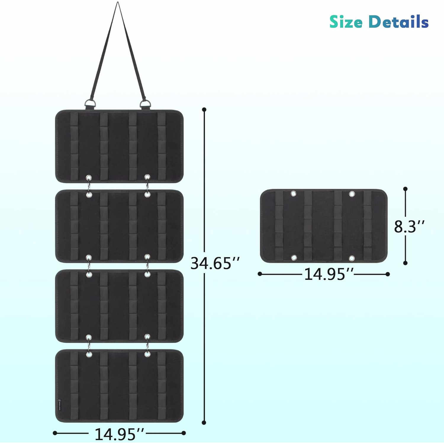 Picture of Cross-border toy car storage hanging bag wall-mounted display rack Amazon felt storage bag children's wall hanging storage bag