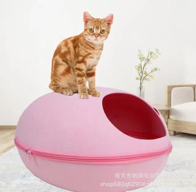 Picture of Factory wholesale felt cat nest eggshell pet nest detachable one-piece cat nest wear-resistant thick cat nest