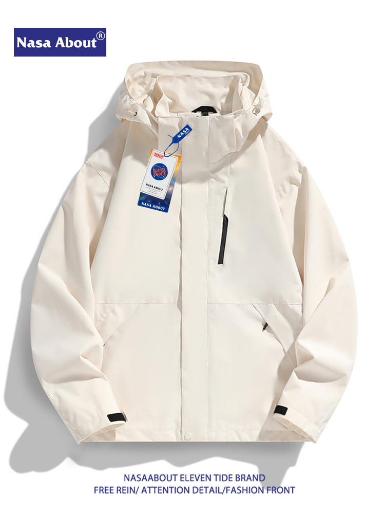 NASA Charge Clothes Three-in-One Men's and Women's Jacket 2025 New Windproof Rainproof Spring and Autumn Mountaineering Suit Two-Piece Tide