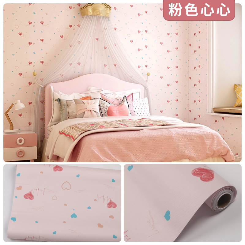 Picture of Wallpaper Self-adhesive Waterproof Moisture-proof Bedroom Background Wall Wallpaper Living Room Bedroom Dormitory Children's Room Cartoon Decorative Wall Stickers