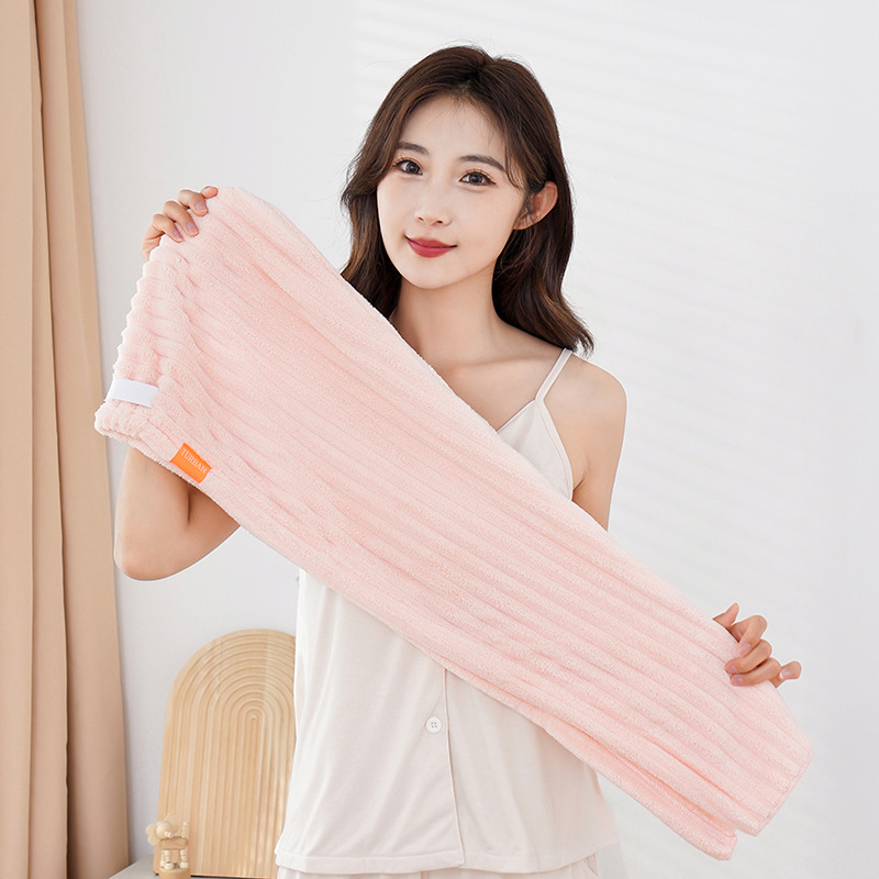 Large French Style Hair Drying Hat Women's Super Water Absorbent Bath Hat Hair Washing and Hair Drying Towel Coral Fleece Headscarf Quick Drying Hair Drying Hat