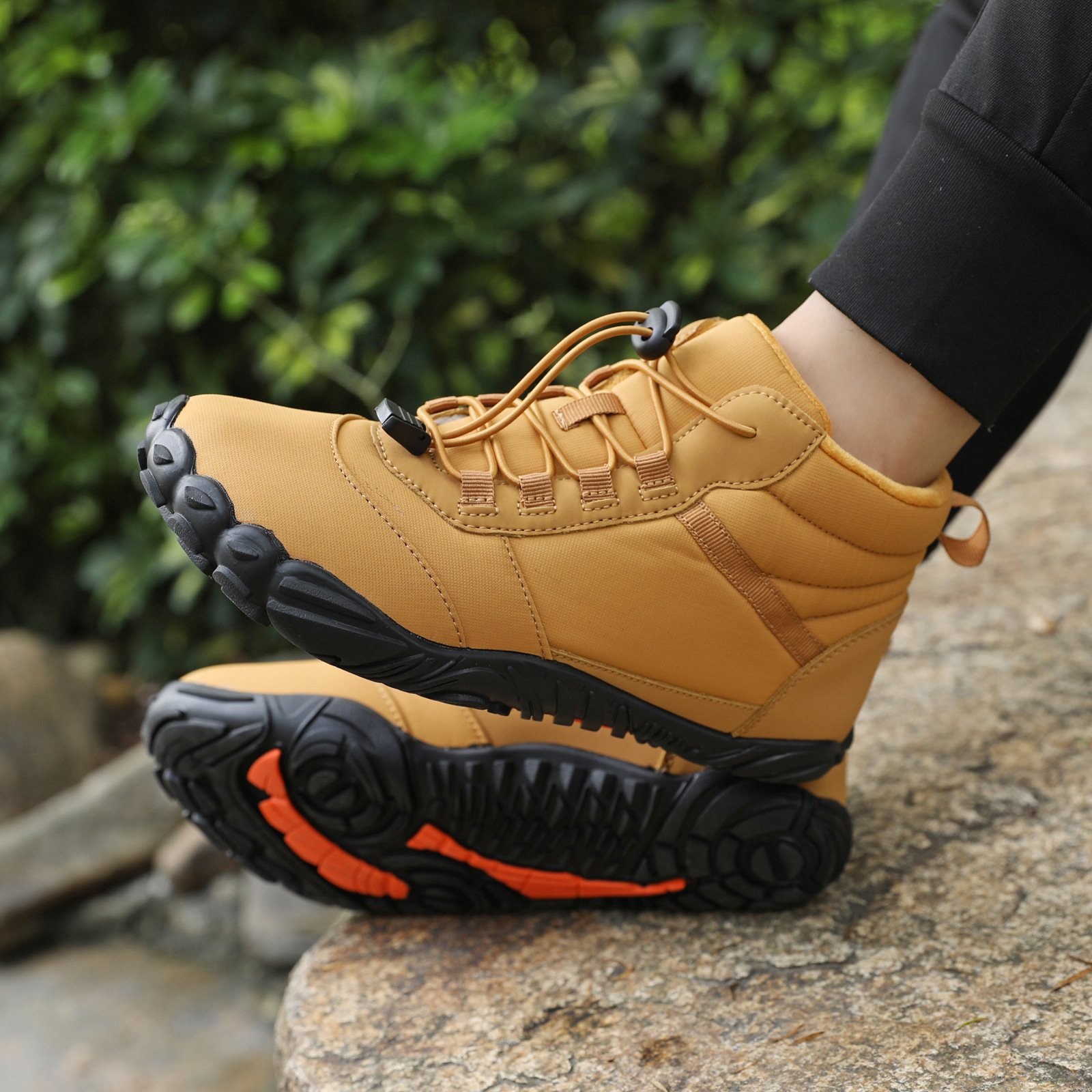 Picture of High-top snow boots cross-border new outdoor hiking camping hiking shoes ski non-slip fleece warm plush cotton shoes