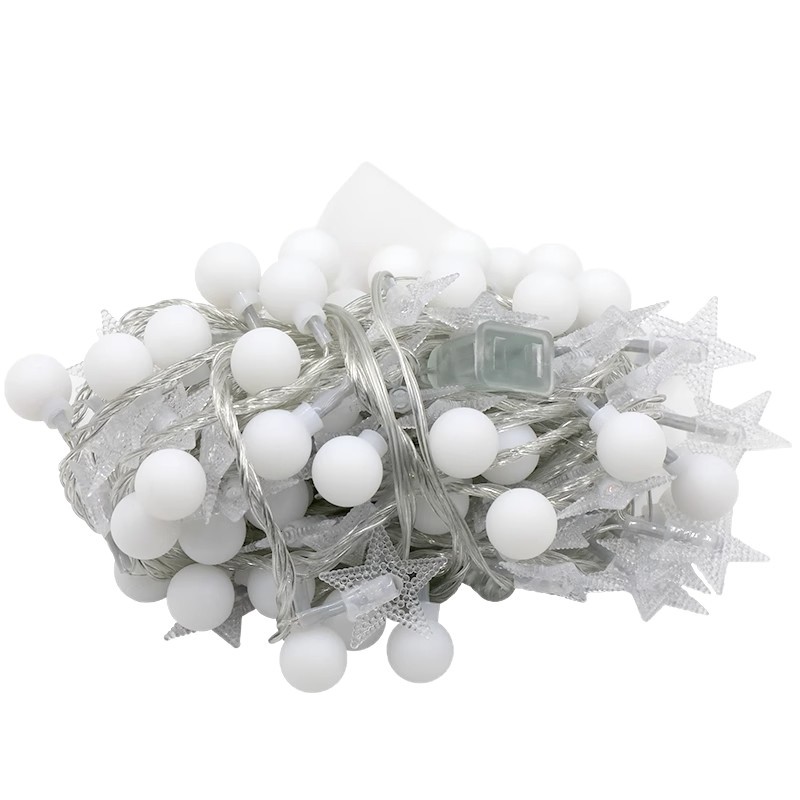 Picture of Solar LED string lights, outdoor camping tent atmosphere lights, night market stall lights, room decoration spherical star lights