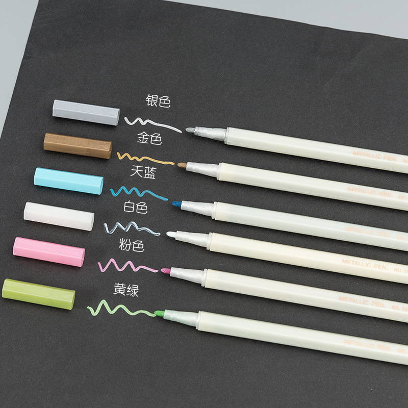 Picture of 12 color metal pen paint pen DIY photo album color marker pen writing pen marker pen factory outlet