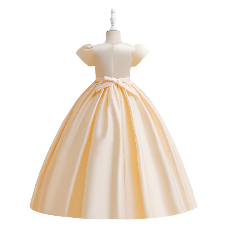 Foreign Trade Children's Clothing Girls Host Long Princess Dress Tutu Piano Performance Clothing Catwalk Big Children's Dress Skirt