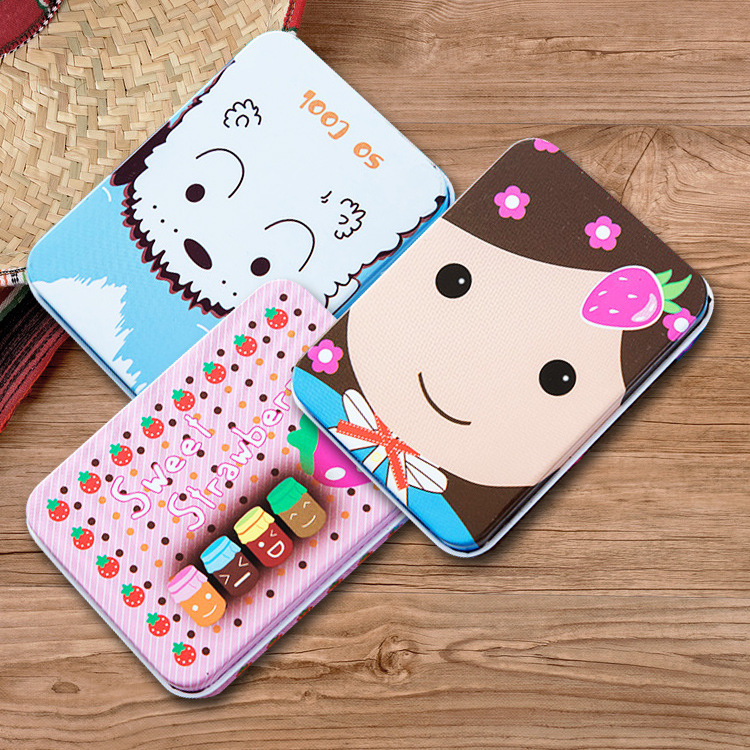 Spot rectangular tinplate box creative hairpin card storage mini iron box packaging iron box manufacturers wholesale