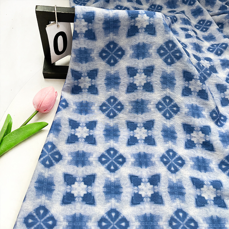 New Chinese style art troupe flower digital printed fabric, brocade cotton fabric, cheongsam dress, top, Hanfu fabric