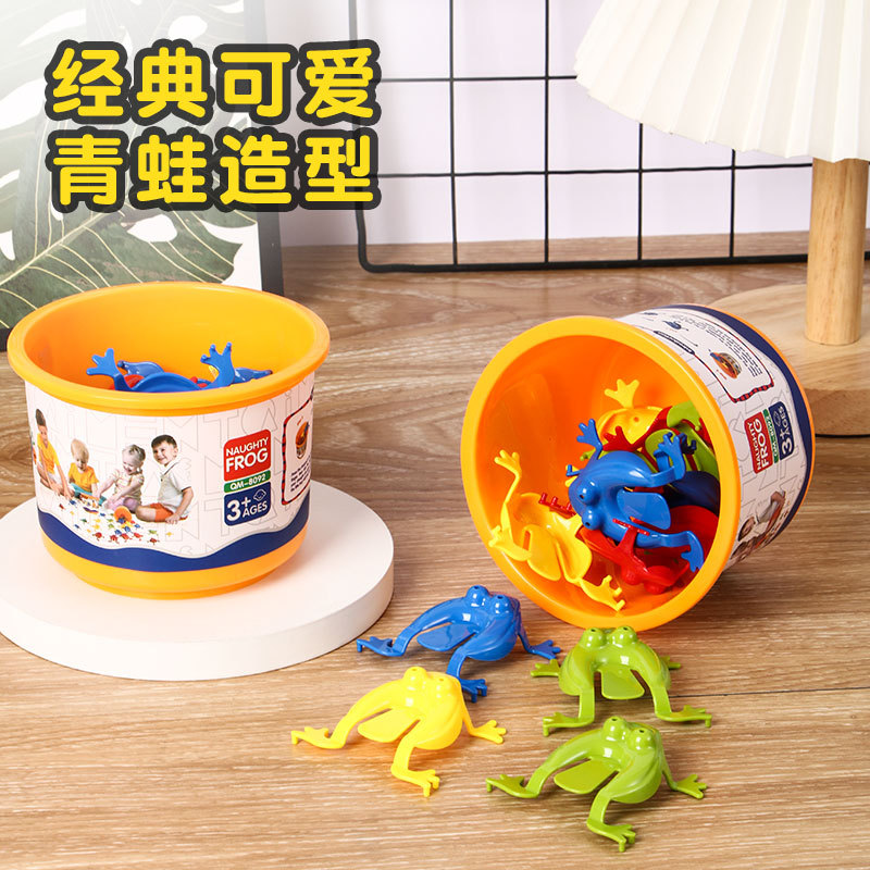 Picture of Jumping Little Frog Mini Jumping Frog Press Bouncing Toad Kidsren's Post-8090 Nostalgic Family Interactive Toy