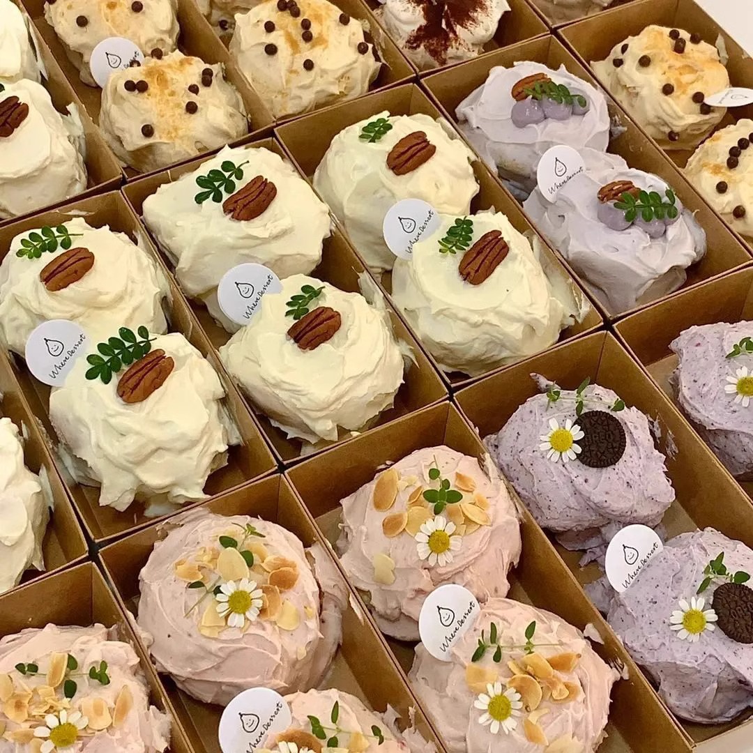 Cake Dessert Packaging Box Sandwich Meat Flax Baby Bessel Mei Niang Puff Box Disposable Baking Packaging Box
