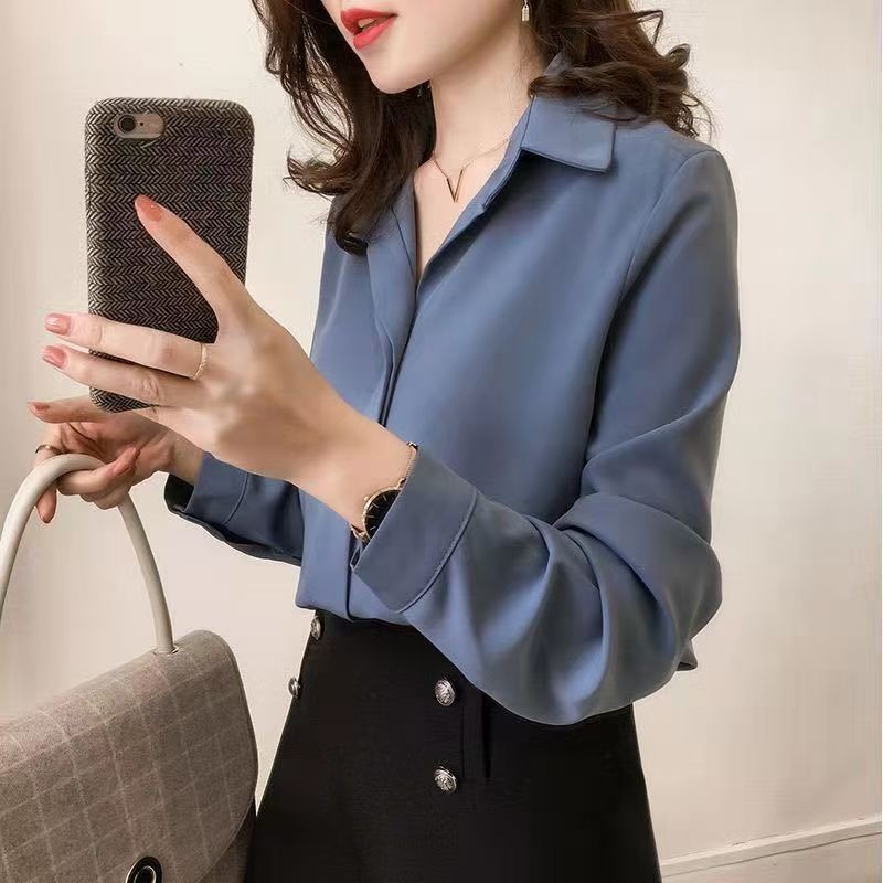 Picture of Cross-border wholesale 2024 spring and summer days new South Korea loose plus size heart top long sleeve professional OL shirt tide