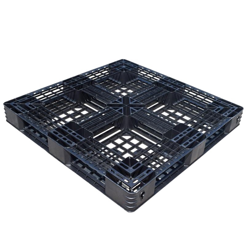 Disposable black grid field word plastic pallet factory forklift turnover loading cabinet plastic card board cushion warehouse board wholesale