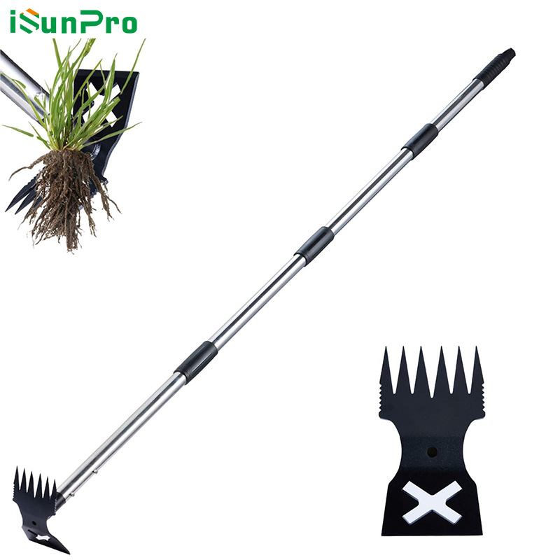 Amazon new hot-selling detachable weeding tool 2-in -1 manual weeding tool rake gardening hoe