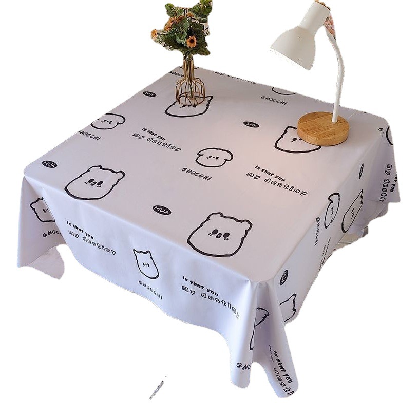 Internet Celebrity Ins Style Plaid Floral Tablecloth Flannelette Girl Student Book Tablecloth Stall Background Cloth Dining Table Coffee Table