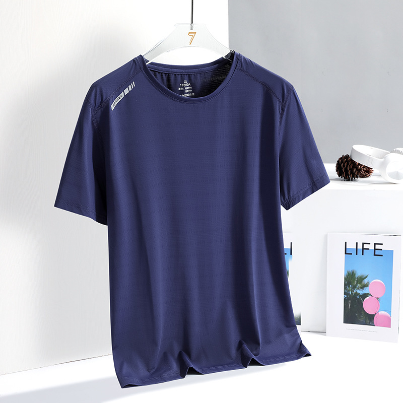 Picture of Summer New Printed Ice Silk T-shirt Men's Sports Leisure Running Fitness Breathable Short-sleeved Men's Outdoor Quick-drying Clothes