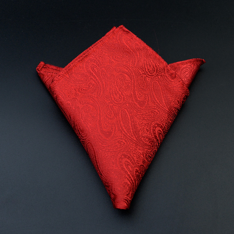 Picture of Men's shirt suit pocket towel polyester small square handkerchief spot wholesale red festive polyester silk