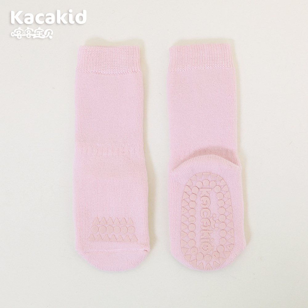 Picture of Baby boneless thickened terry socks for autumn and winter baby a pure girls' cotton children's indoor non-slip dispensing floor socks