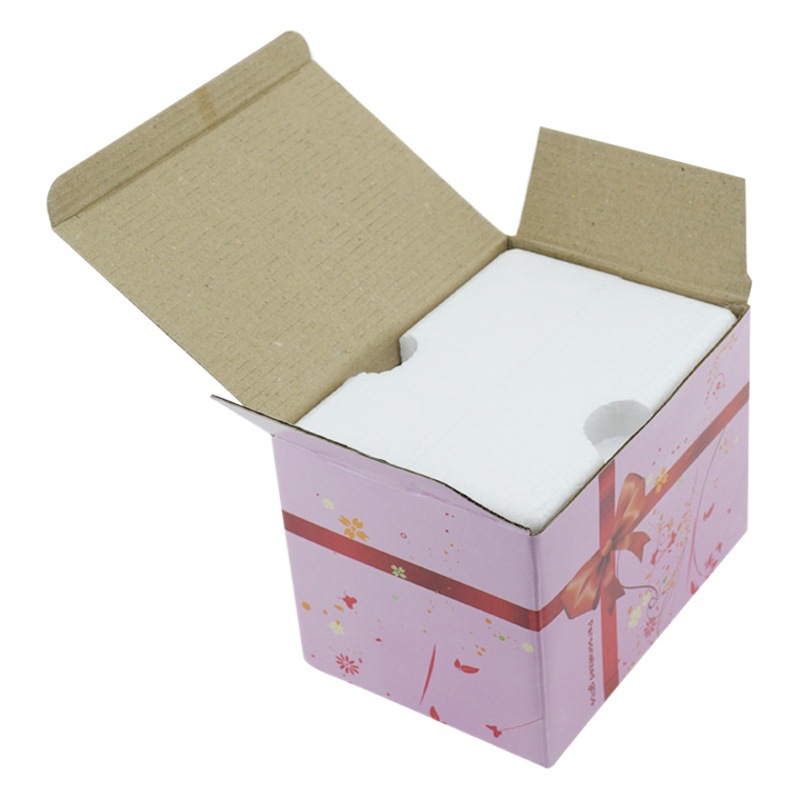 Spot supply mug special foam box wholesale color box independent packaging box Cup safety foam box
