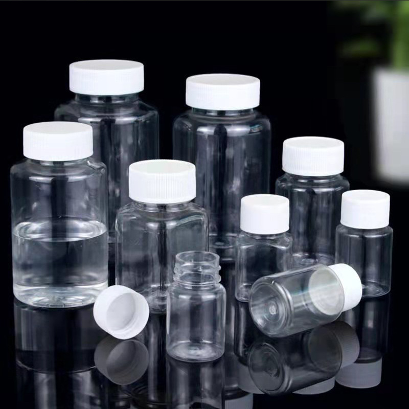 Manufacturers sell 20ml transparent plastic sub-bottled small bottles with caps and sealed bottles, wide-mouth bottles, sample bottles