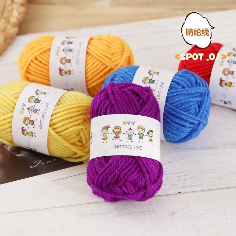Picture of 12 groups of creative knitting wool 4 strands of acrylic wool wool wholesale children handmade diy material