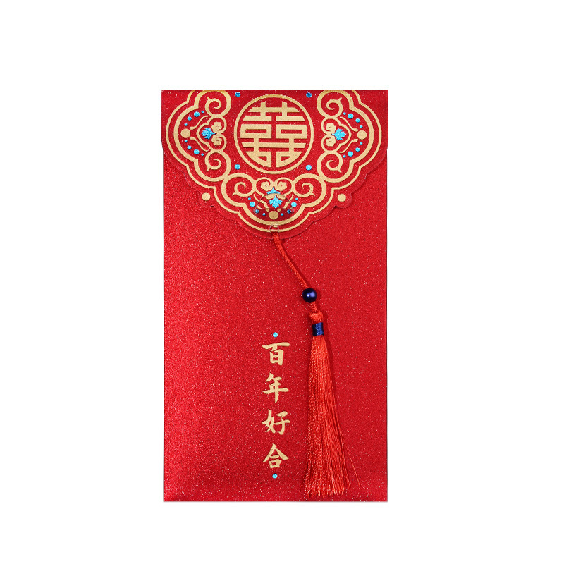 Picture of New red envelope, red envelope, personalized tassel bag, 100 yuan large bill, retro high-end wedding 2024 new wedding
