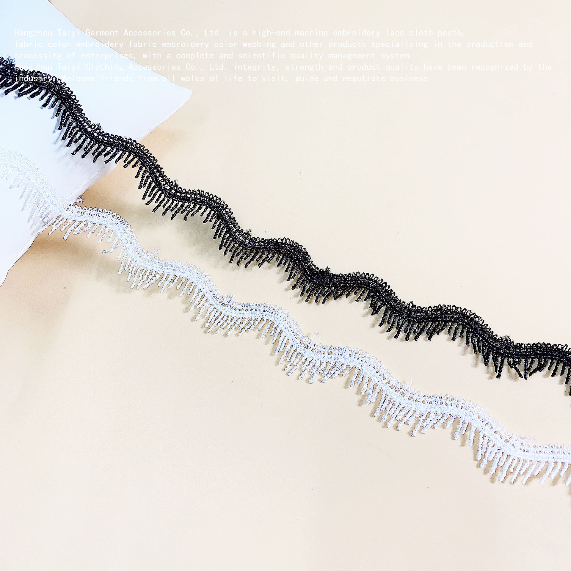 Good things polyester hollow polyester water soluble lace clothing accessories jewelry materials DIY tassel wave bar code lace