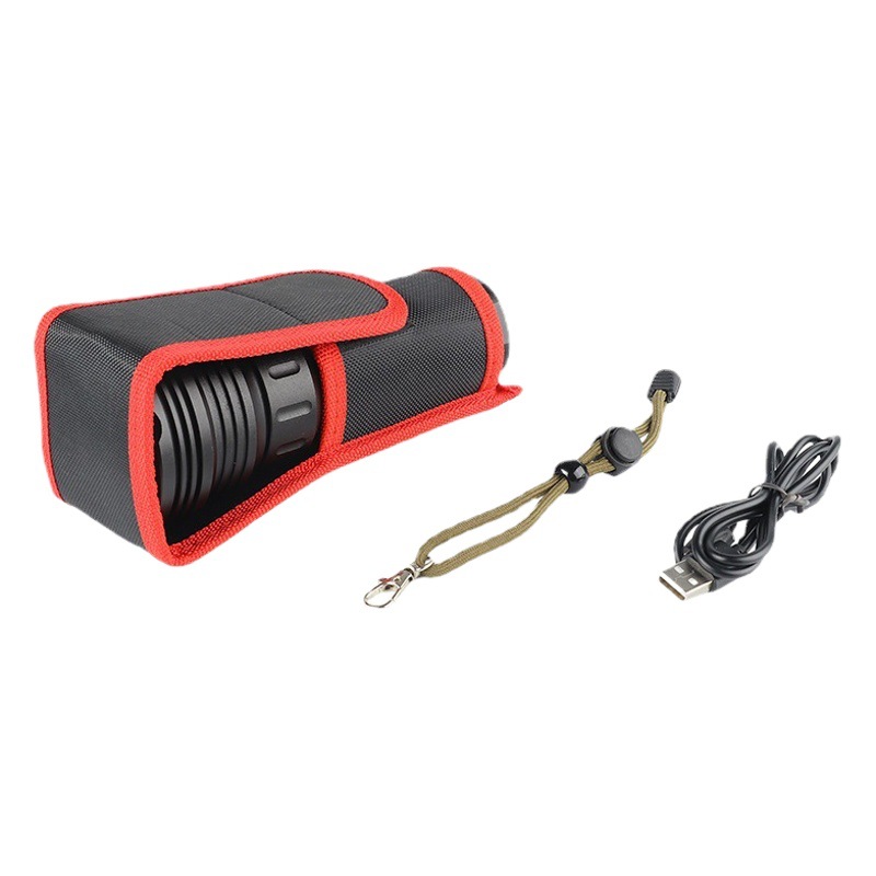 Cross-Border Strong Light Flashlight Outdoor Patrol Searchlight Aluminum Alloy USB Charging Long-Range T50 Waterproof Flashlight