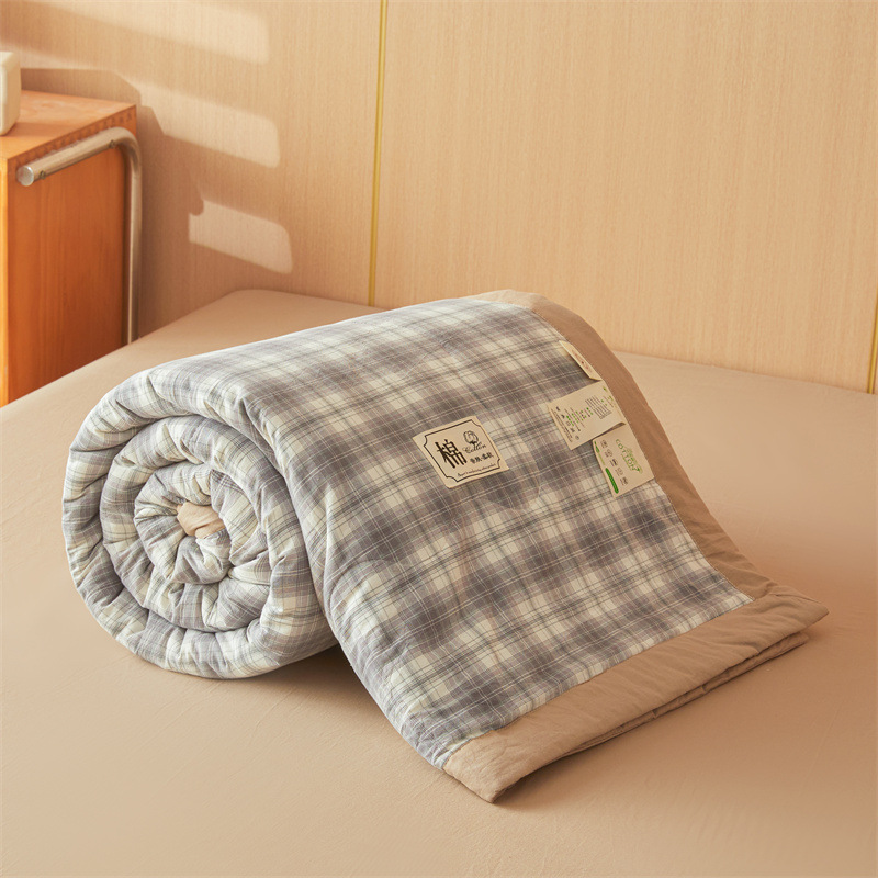 Picture of Class A Xinjiang cotton cotton summer quilt 100 cotton machine washable washable air conditioning single double summer thin quilt